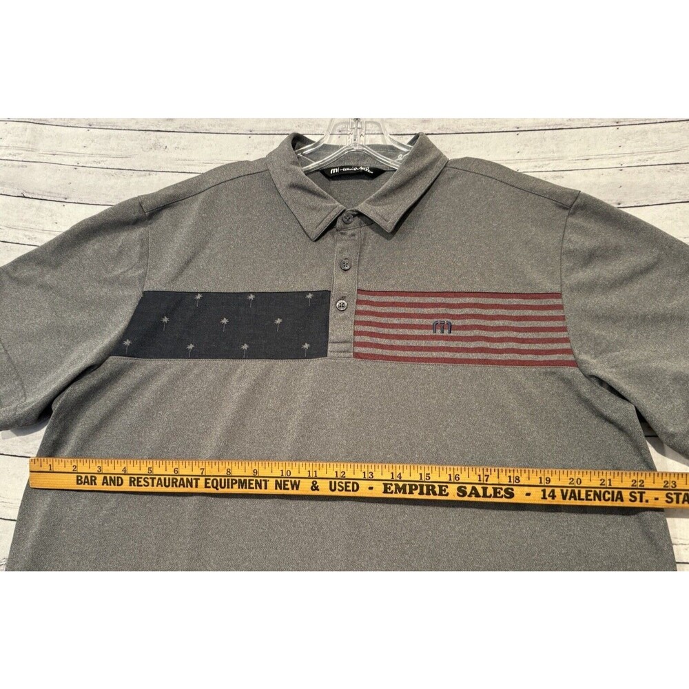 TRAVIS MATHEW Mens 4th Of July Golf Polo Shirt Sz XL Patriotic Stars Stripes - Picture 10 of 16